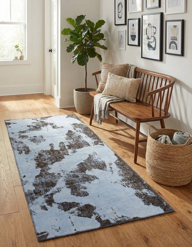 Detail image of 4' x 8' 8  Hand Knotted Ultra Vintage Persian Wool Runner Rug