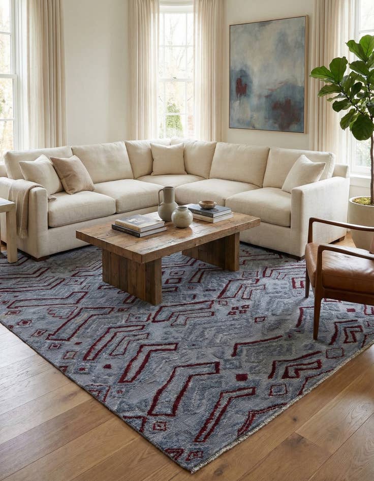 Detail image of  8' x 10' 1  Hand Knotted Darya Wool Rug