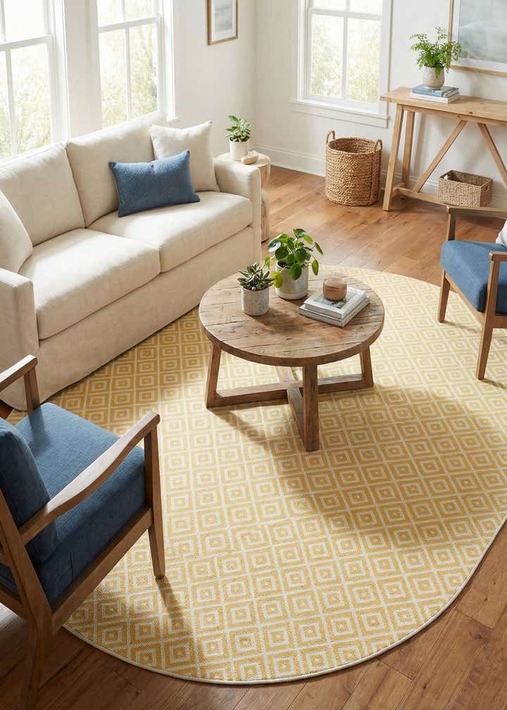 7' 10 x 10' Easy-Clean Jill Zarin Costa Rica Indoor / Outdoor Oval Rug