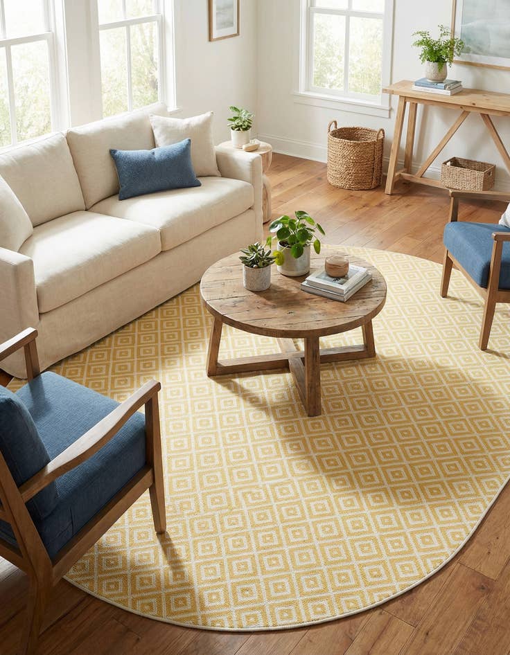 Detail image of  7' 10 x 10'  Washable Jill Zarin Costa Rica Indoor / Outdoor Oval Rug