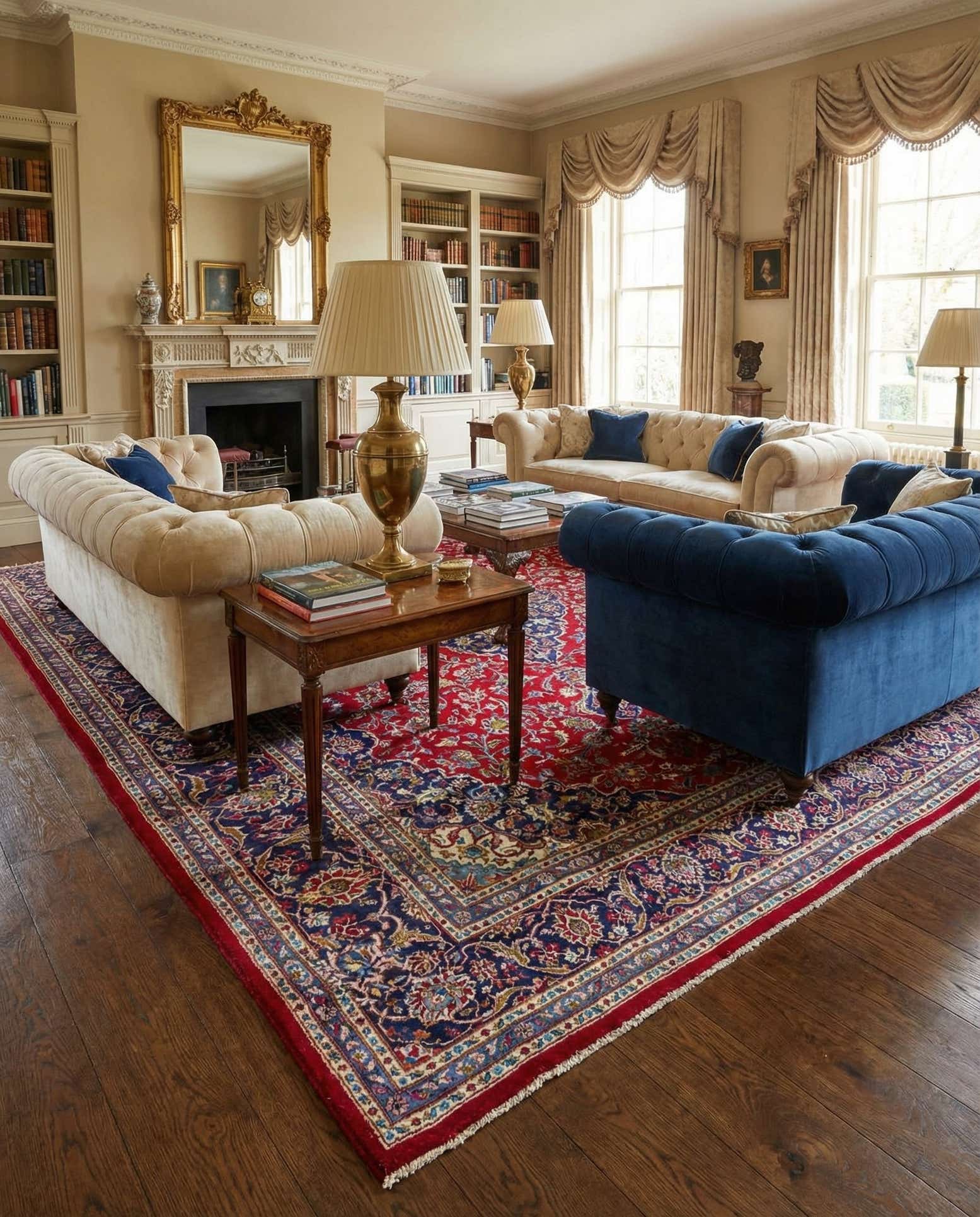 9' 10 x 12' 10 Hand Knotted Kashan Persian Wool Rug