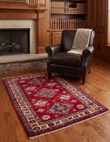 3' 3 x 5' 2 Hand Knotted Kazak Rug