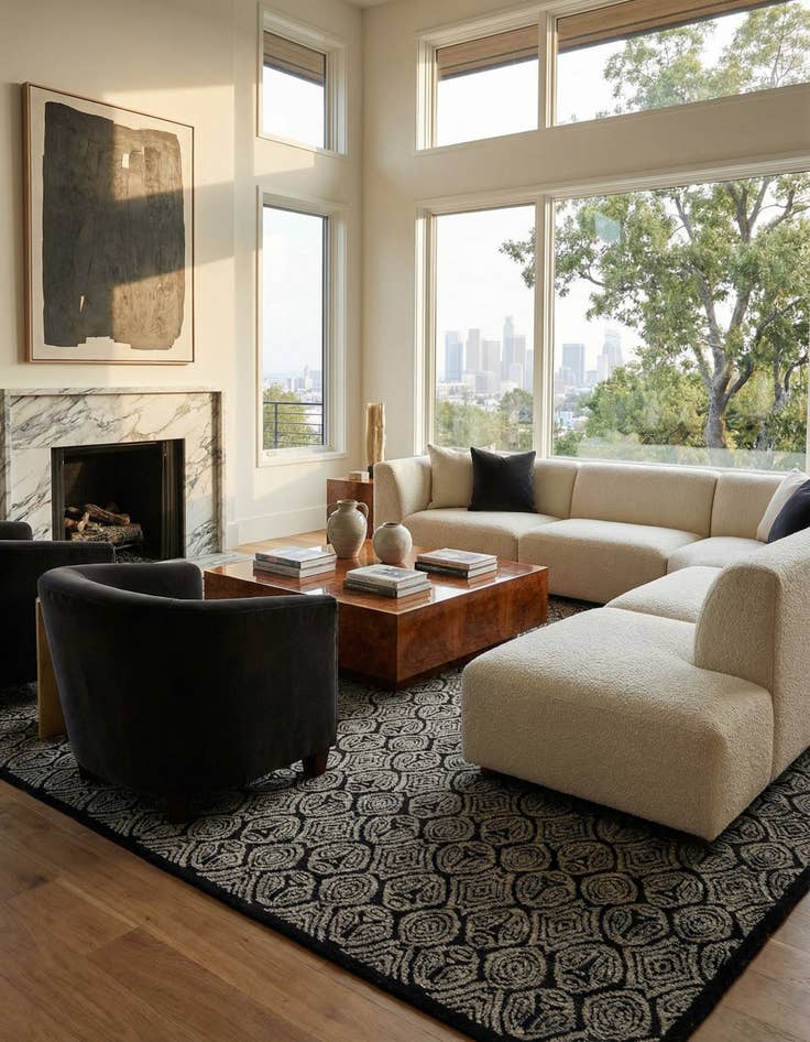 Detail image of 13' 11 x 20' 11  Hand Knotted Darya Wool Rug