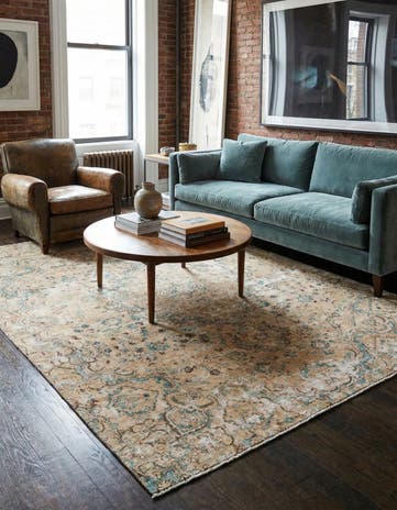 6' 10 x 10' 6 Hand Knotted Ultra Vintage Persian Wool Rug