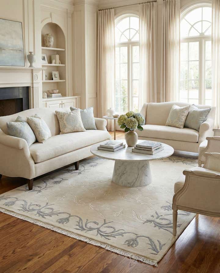4' 11 x 6' 9 Hand Knotted Darya Wool Rug