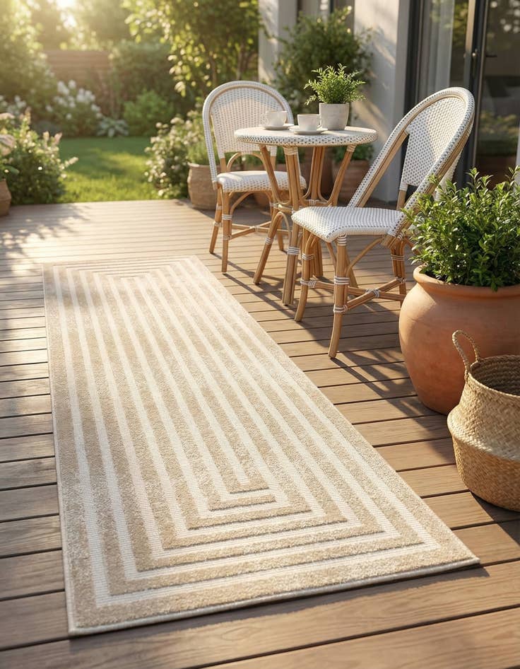 Detail image of 2' x 8'  Washable Sabrina Soto Prescott Indoor / Outdoor Runner Rug