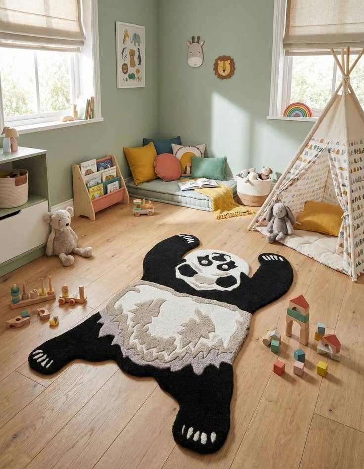 Detail image of  2' x 3' 1 Playtime Kids Wool Freeform Rug