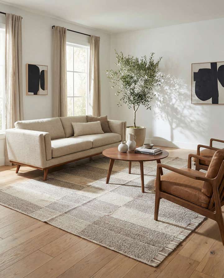 5' 9 x 7' 7 Hand Woven Kilim Modern Wool Rug