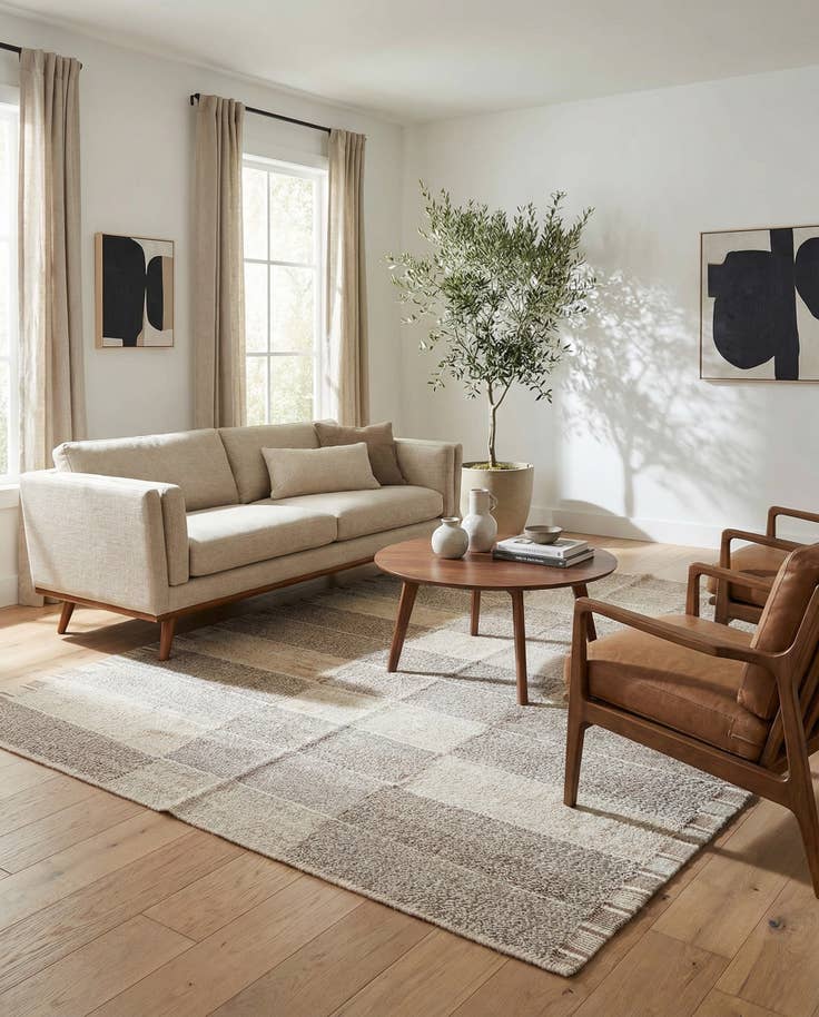 Detail image of 5' 9 x 7' 7 Hand Woven Kilim Modern Wool Rug