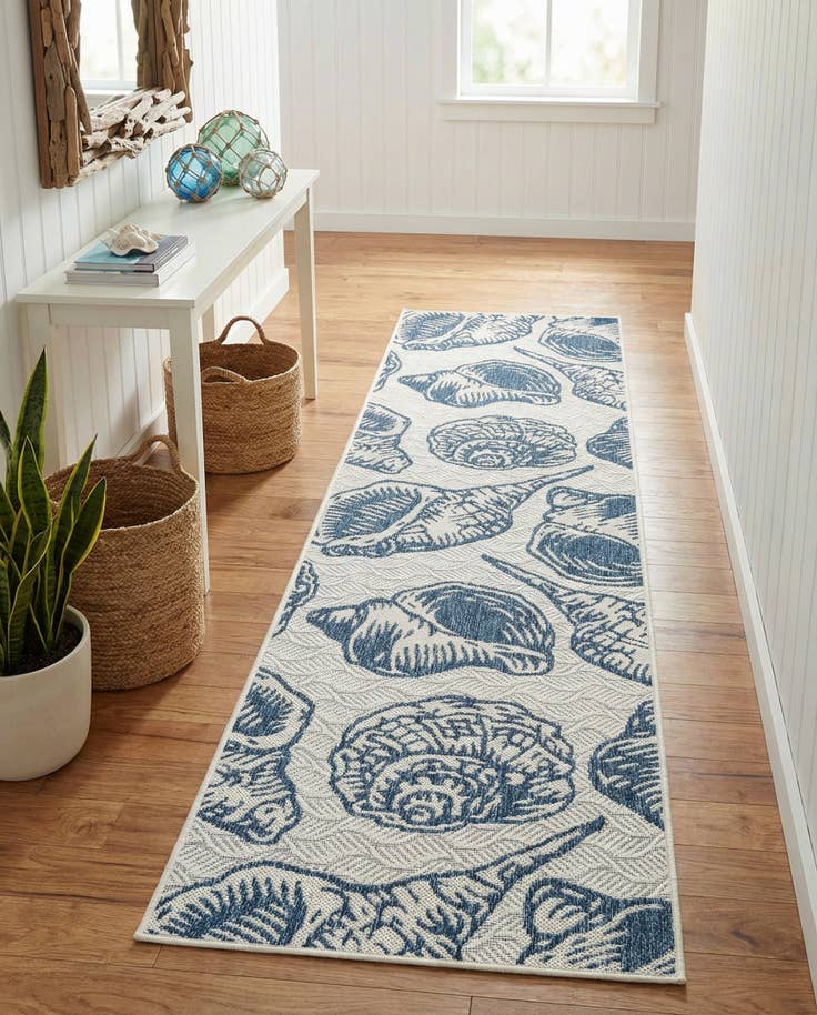 Detail image of 2' x 8' Easy-Clean Coastal Indoor / Outdoor Runner Rug