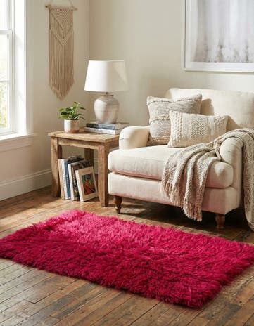 2' 4 x 4' 5 Hand Knotted Moroccan Wool Rug