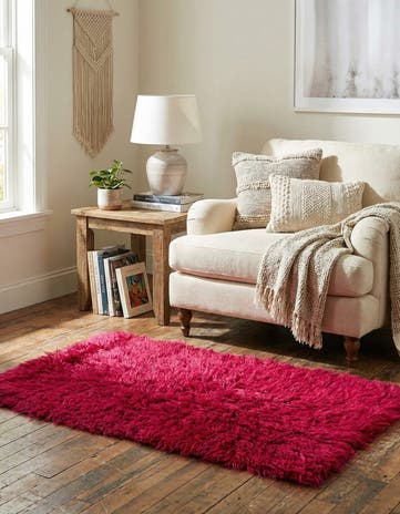 2' 4 x 4' 5 Hand Knotted Moroccan Wool Rug