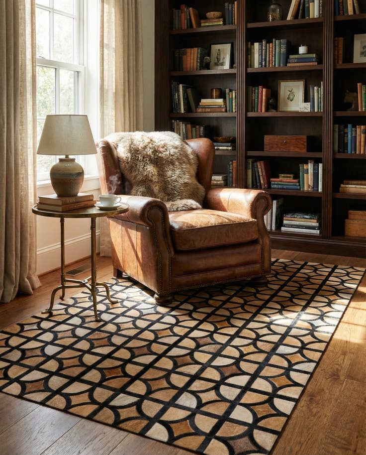 Detail image of 5' x 7' 9 Cowhide Rug