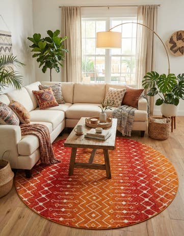 10' x 10' Moroccan Trellis Round Rug