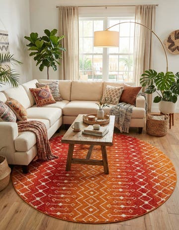 10' x 10' Moroccan Trellis Round Rug