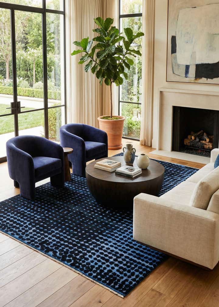 8' x 10' 4 Hand Knotted Darya Wool Rug