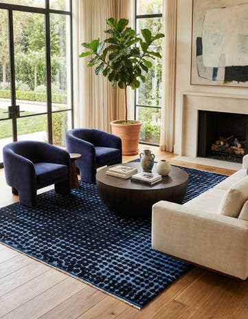 8' x 10' 4 Hand Knotted Darya Wool Rug