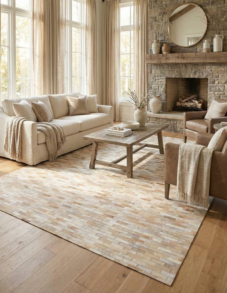 Detail image of 5' 4 x 7' 4 Cowhide Rug