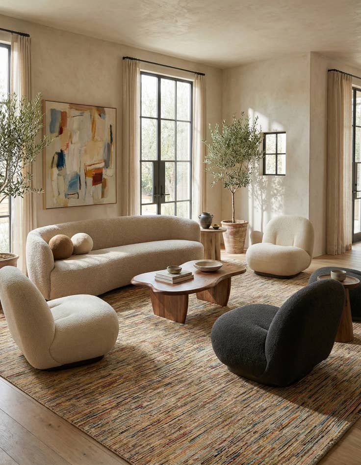 Detail image of 8' x 9' 10  Hand Knotted Modern Ziegler Wool Rug