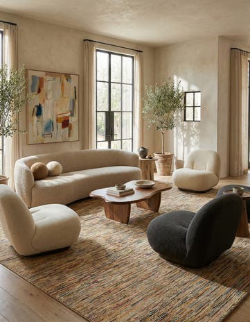 8' x 9' 10 Hand Knotted Modern Ziegler Wool Rug