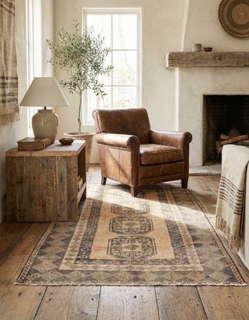 3' 6 x 6' 4 Hand Knotted Ultra Vintage Persian Wool Rug