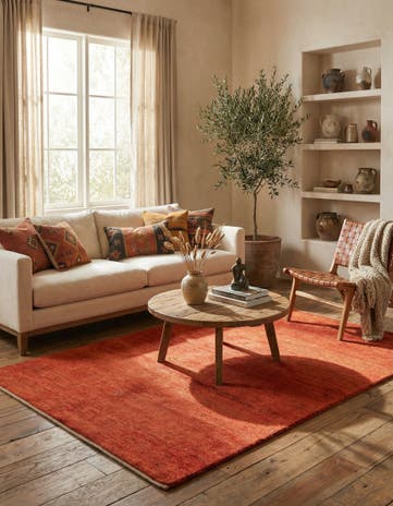 4' 2 x 6' Hand Knotted Gabbeh Persian Wool Rug