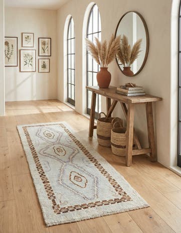 2' 10 x 8' Hand Knotted Moroccan Wool Runner Rug