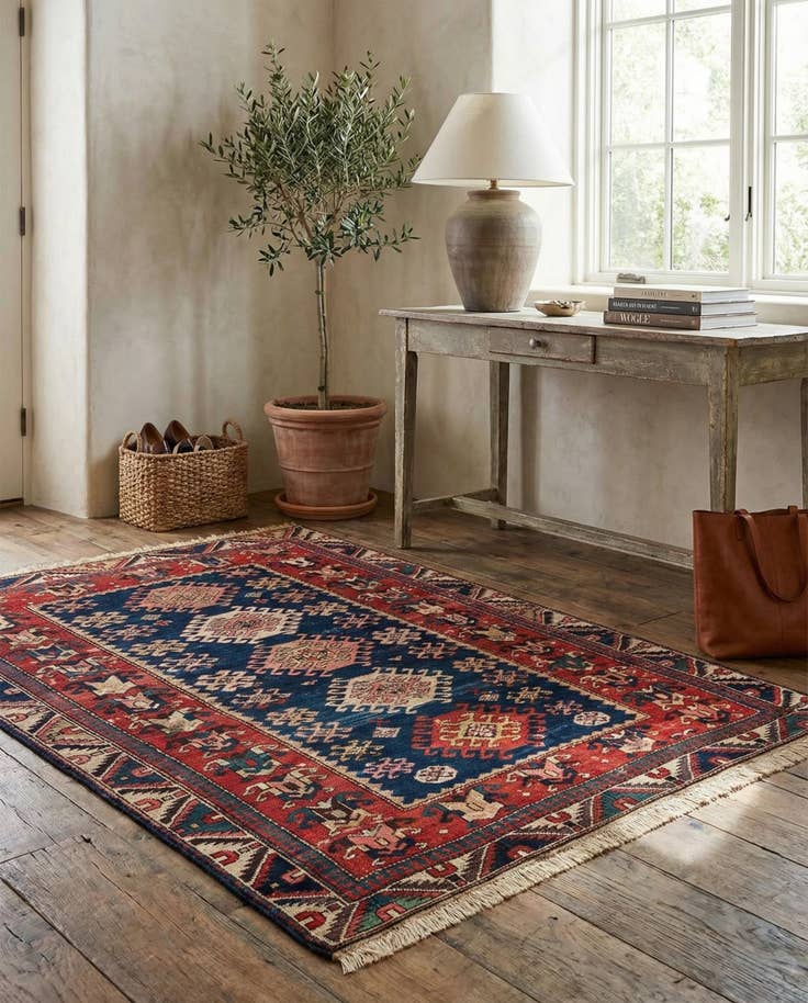 Detail image of 4' 1 x 5' 10 Hand Knotted Anatolian Oriental Wool Rug
