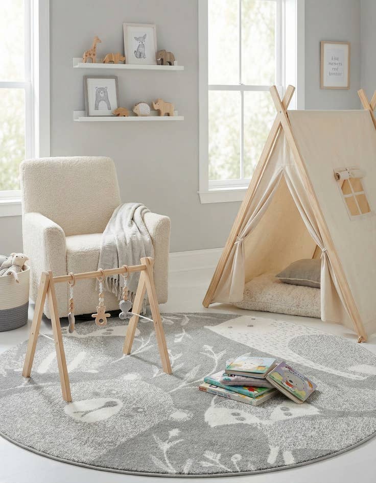 Detail image of  6' x 6' Whimsy Kids Round Rug