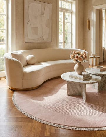 6' 6 x 6' 6 Hand Knotted Darya Wool Round Rug