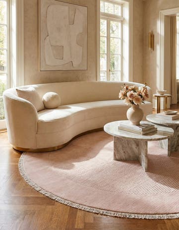 6' 6 x 6' 6 Hand Knotted Darya Wool Round Rug