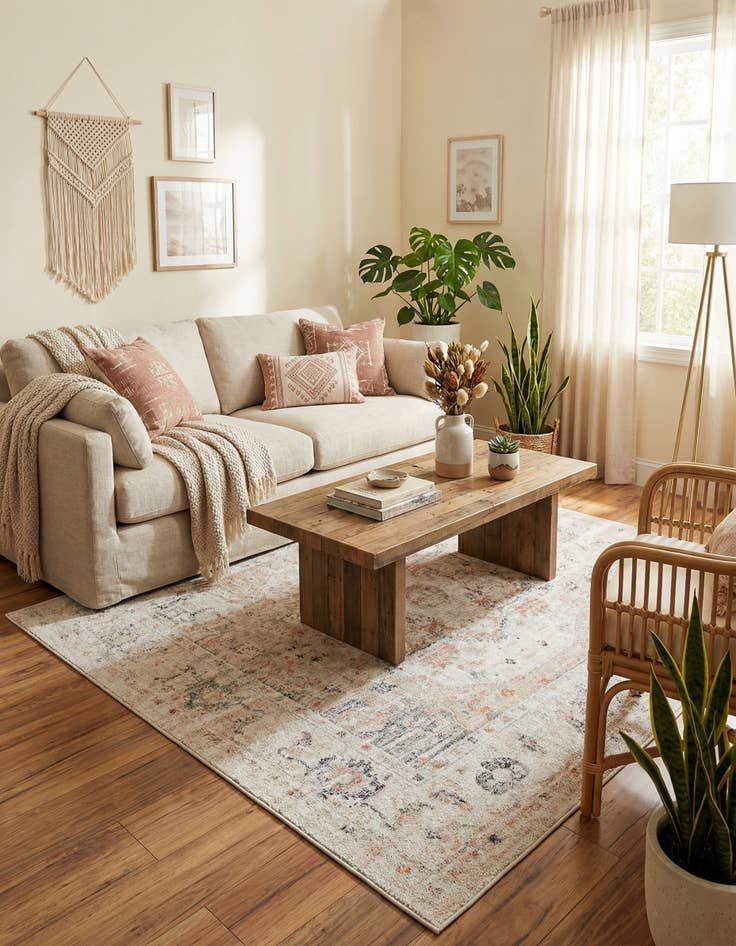 Detail image of 7' x 7' Madeline Vintage Square Rug