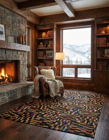 5' 1 x 8' 1 Cowhide - Patchwork Rug