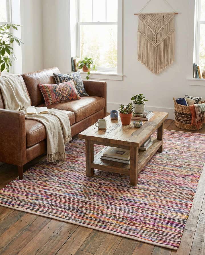 7' 10 x 10' Hand Woven Chindi Cotton Rug