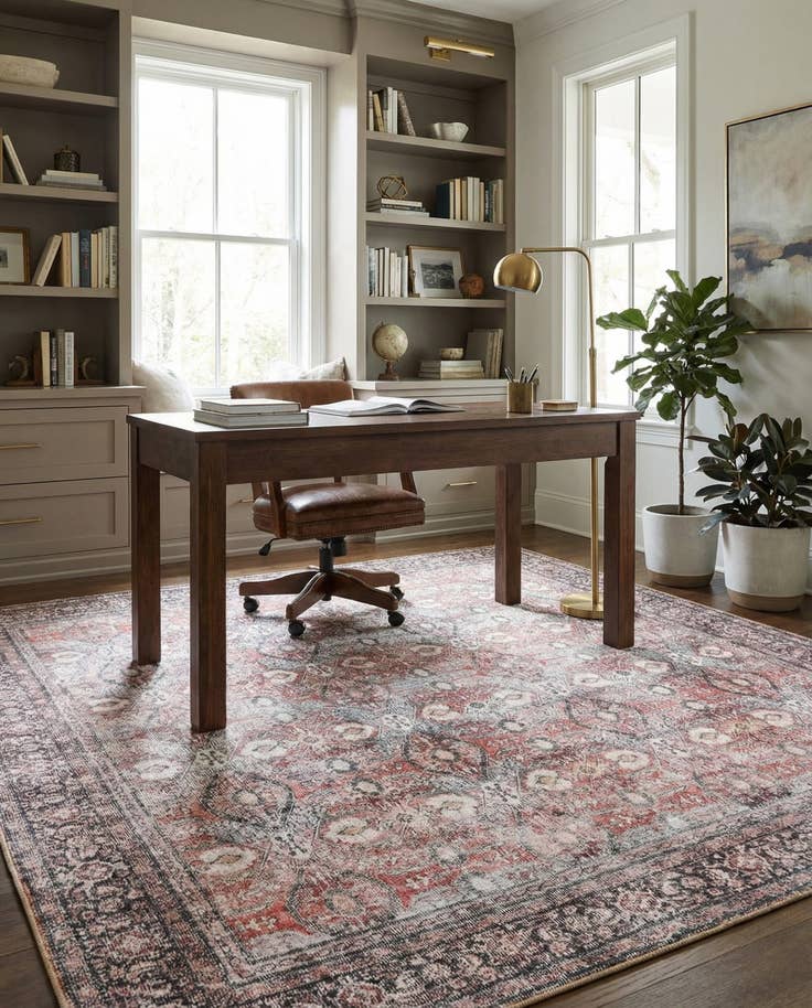Detail image of 7' 10 x 7' 10 Washable Timeless Square Rug
