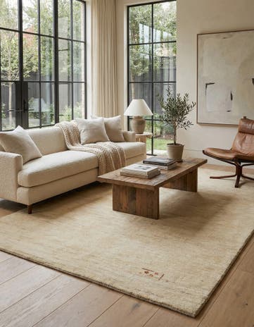 4' 11 x 6' 4 Hand Knotted Gabbeh Shouli Persian Wool Rug