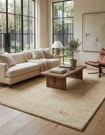 4' 11 x 6' 4 Hand Knotted Gabbeh Shouli Persian Wool Rug