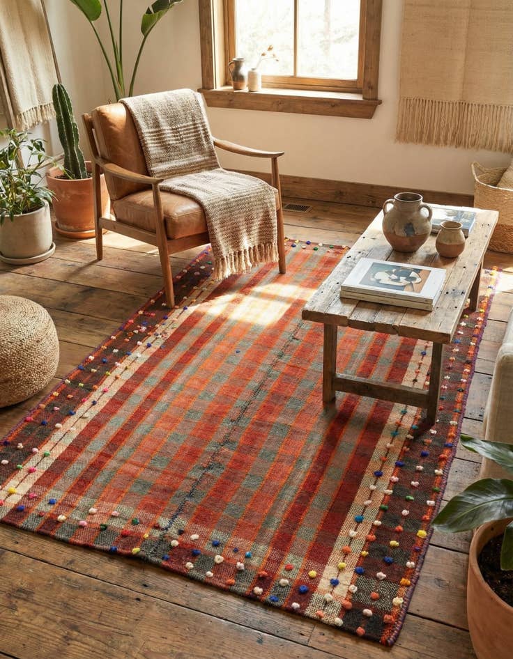 Detail image of  4' 6 x 6' 8 Jajim Rug