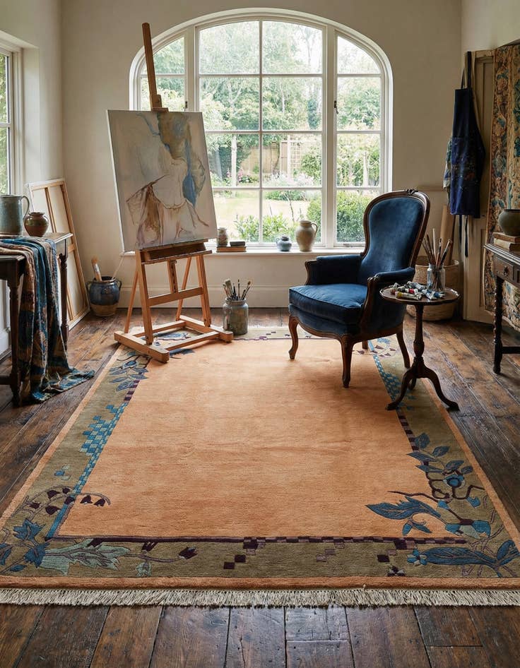 Detail image of  6' 5 x 9' 4  Hand Knotted Nepal Wool Rug