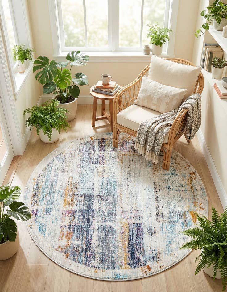 Detail image of 3' 7 x 3' 7 Malibu Round Rug