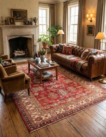 5' 9 x 8' 2 Hand Knotted Kazak Oriental Rug