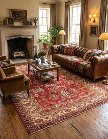 5' 9 x 8' 2 Hand Knotted Kazak Oriental Rug