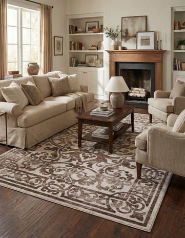 Chocolate Brown Hermitage Rug