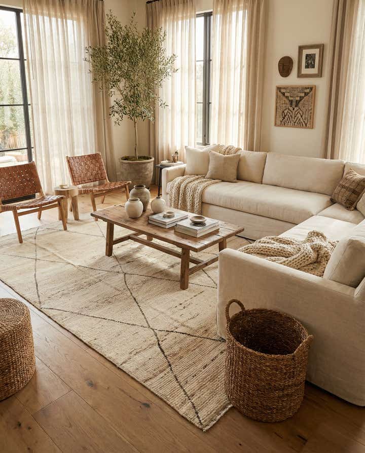 8' 3 x 10' 6 Hand Knotted Moroccan Wool Rug