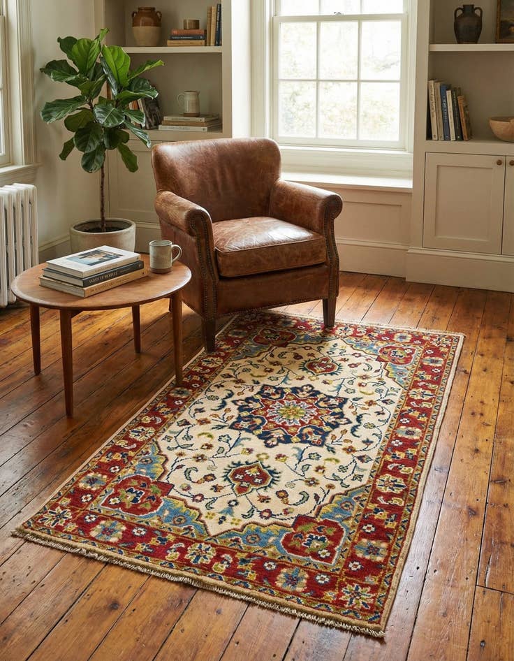 Detail image of 2' 6 x 4' 1  Hand Knotted Kazak Rug