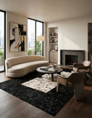 5' 1 x 7' 11 Cowhide - Patchwork Rug