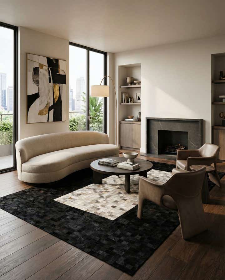 5' 1 x 7' 11 Cowhide - Patchwork Rug