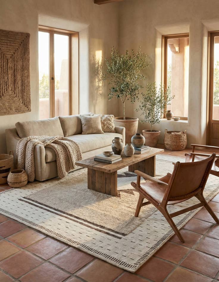 Detail image of 10' 3 x 13' 10  Hand Knotted Moroccan Wool Rug