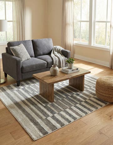 Gray and Ivory Odyssey Rug