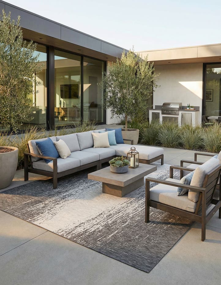 10' x 14' Easy-Clean Modern Indoor / Outdoor...
